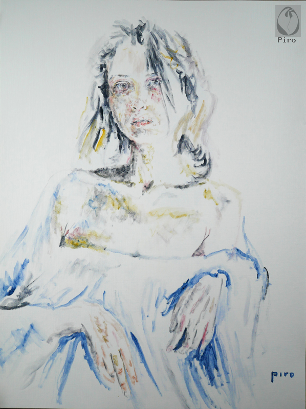 oil on paper - olio su carta di Piro